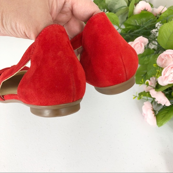 Paul Green red flat suede shoes Austria size 5.5 - Picture 6 of 8